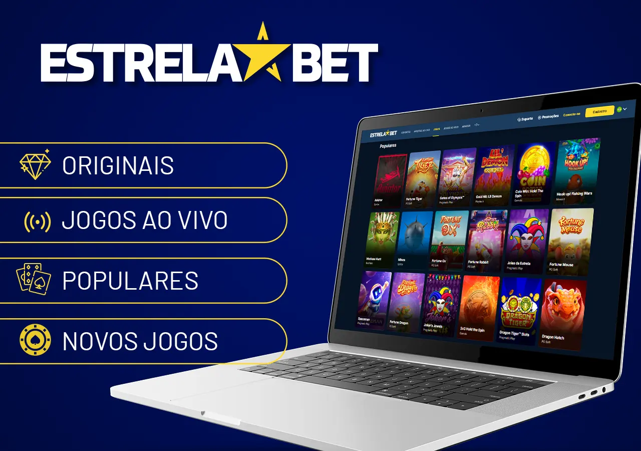 Variedades e categorias de jogos no Estrela Bet Casino